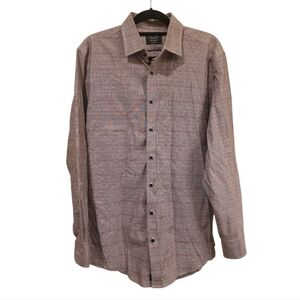 NORDSTROM Men's Shop Tech Smart‎ Plaid Dress Shirt - Size 16 34-35